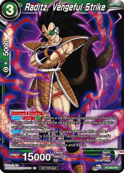 Raditz, Vengeful Strike (P-346) [Tournament Promotion Cards] | The Time Vault CA