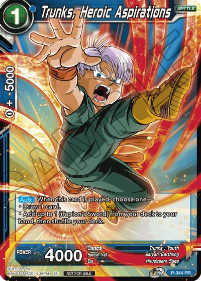 Trunks, Heroic Aspirations (P-344) [Tournament Promotion Cards] | The Time Vault CA