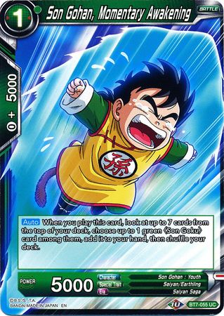 Son Gohan, Momentary Awakening (BT7-055) [Assault of the Saiyans] | The Time Vault CA