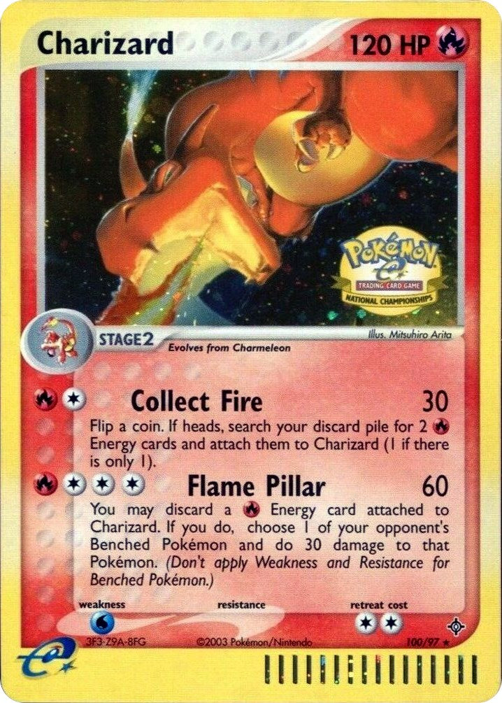 Charizard (100/097) (National Championships) [League & Championship Cards] | The Time Vault CA