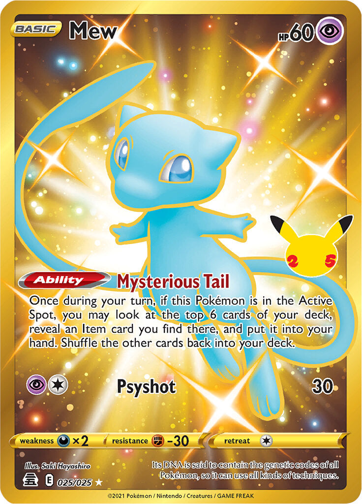 Mew (025/025) (Gold) [Celebrations: 25th Anniversary] | The Time Vault CA