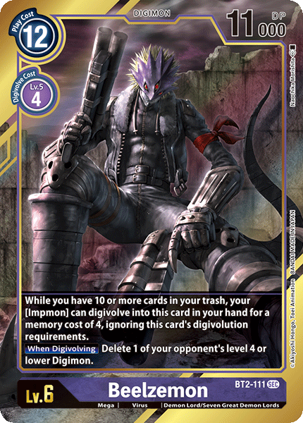 Beelzemon [BT2-111] (Alternate Art) [Release Special Booster Ver.1.0] | The Time Vault CA
