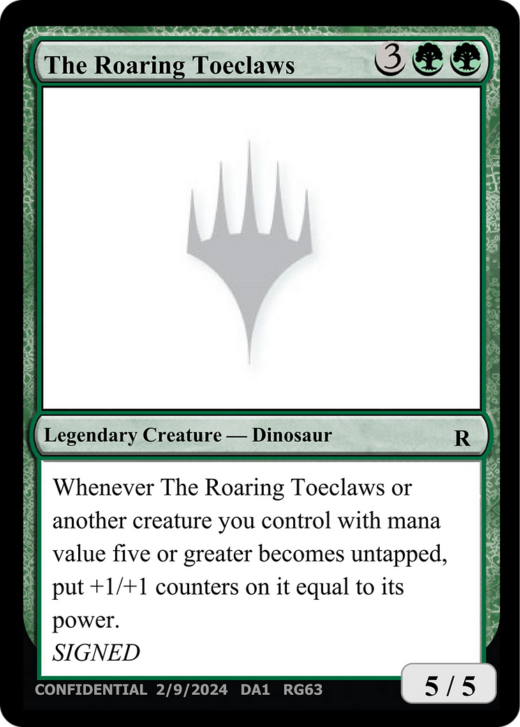 The Roaring Toeclaws [Unknown Event] | The Time Vault CA