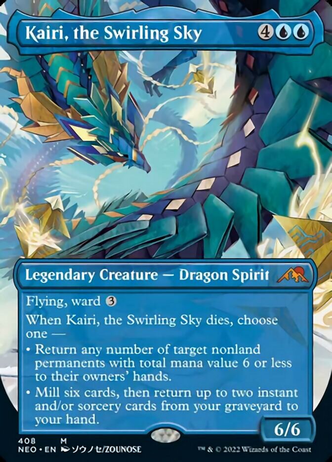 Kairi, the Swirling Sky (Borderless Alternate Art) [Kamigawa: Neon Dynasty] | The Time Vault CA