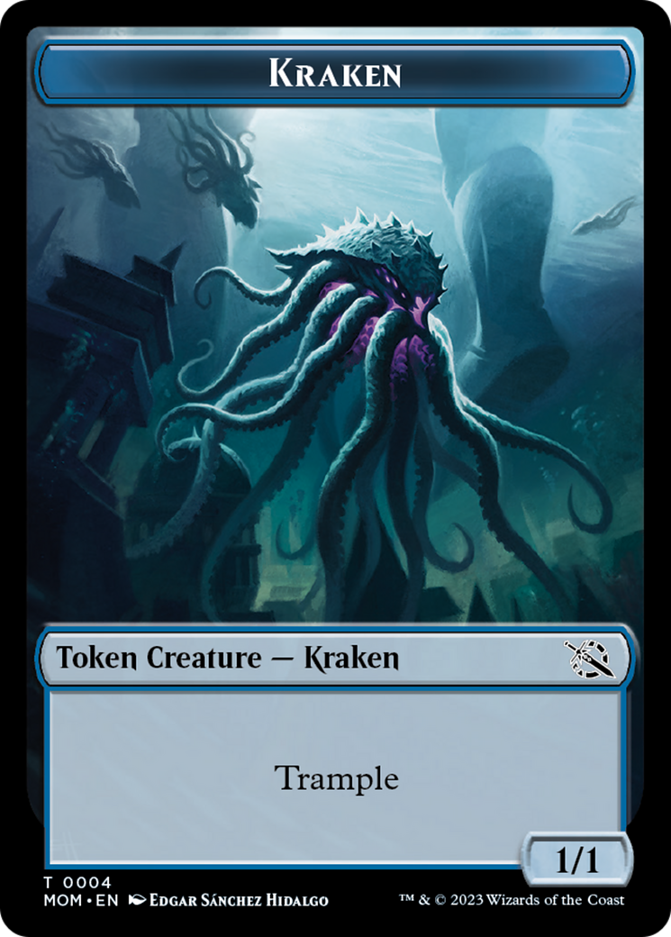 Warrior // Kraken Double-Sided Token [March of the Machine Tokens] | The Time Vault CA