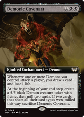 Demonic Covenant (Extended Art) [Duskmourn: House of Horror Commander] | The Time Vault CA