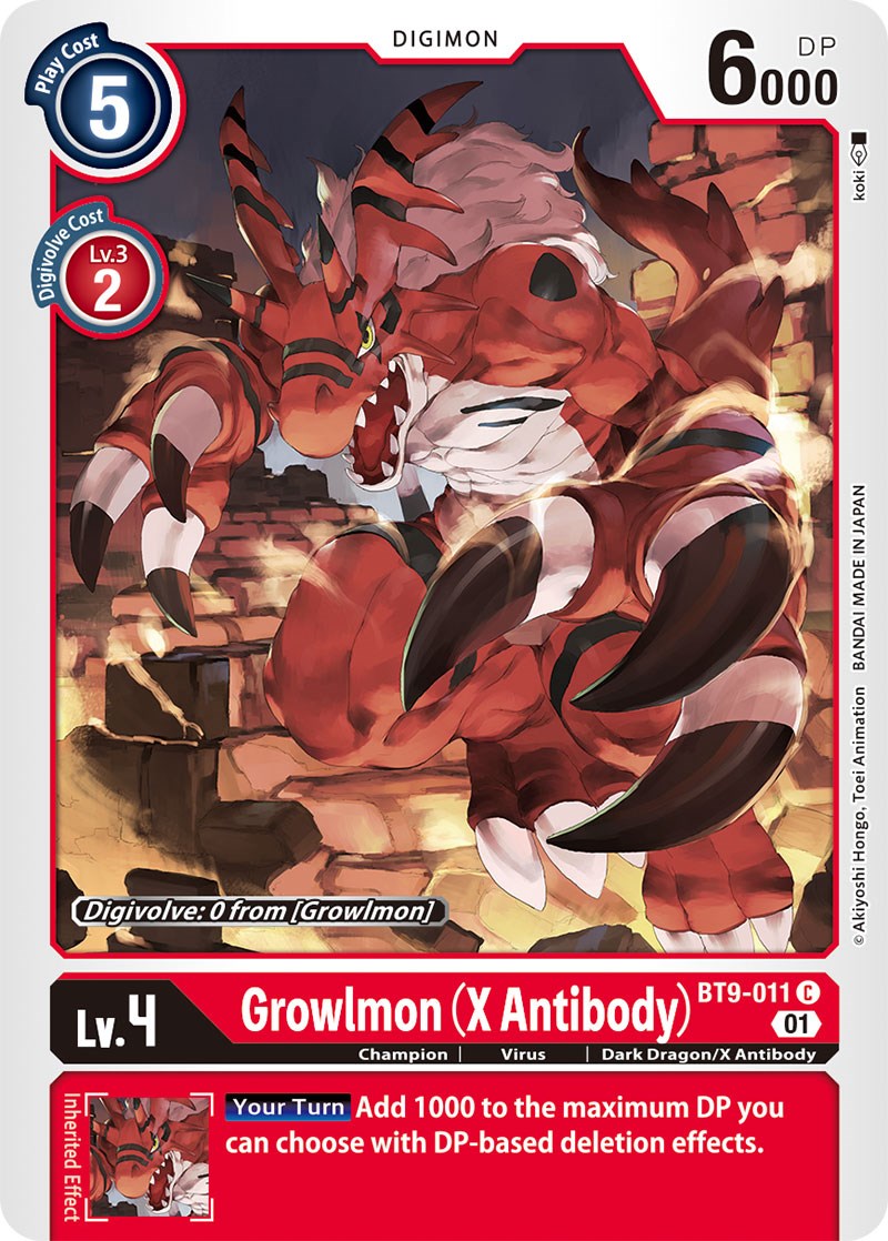 Growlmon (X Antibody) [BT9-011] [X Record] | The Time Vault CA