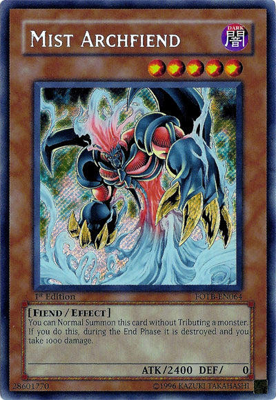 Mist Archfiend [FOTB-EN064] Secret Rare | The Time Vault CA