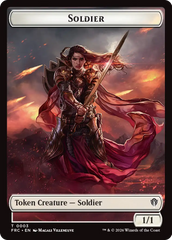 Soldier // Shark Double-Sided Token [Reality Fracture Commander Tokens] | The Time Vault CA