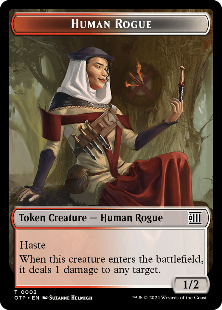 Human Rogue // Plot Double-Sided Token [Outlaws of Thunder Junction: Breaking News Tokens] | The Time Vault CA