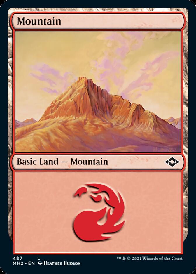 Mountain (487) (Foil Etched) [Modern Horizons 2] | The Time Vault CA