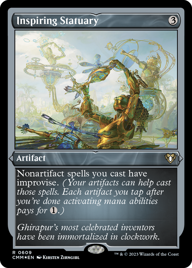 Inspiring Statuary (Foil Etched) [Commander Masters] | The Time Vault CA