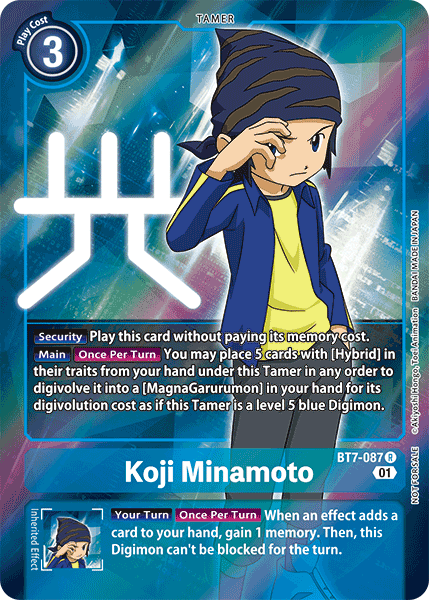 Koji Minamoto [BT7-087] (Alternative Art - Box Topper) [Next Adventure] | The Time Vault CA