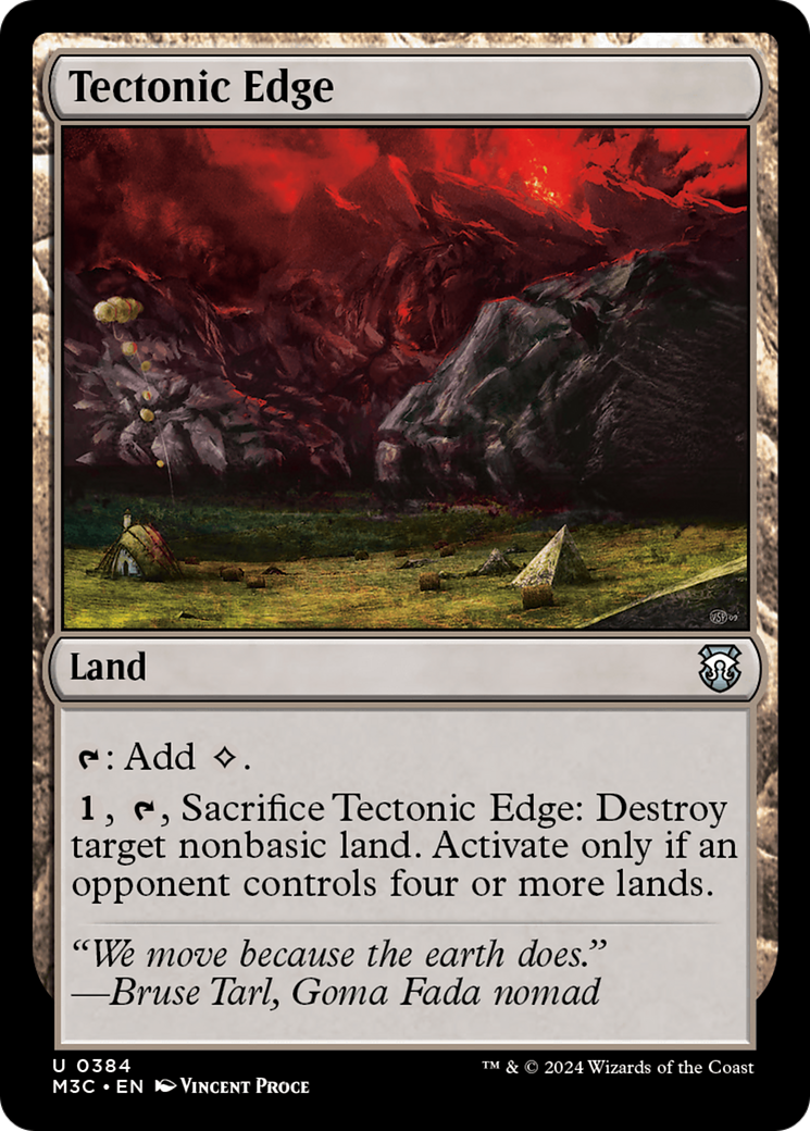 Tectonic Edge (Ripple Foil) [Modern Horizons 3 Commander] | The Time Vault CA