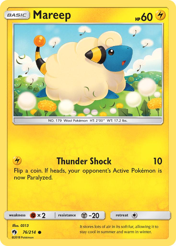 Mareep (76/214) [Sun & Moon: Lost Thunder] | The Time Vault CA