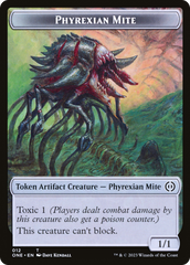 Phyrexian Mite Token (012) // Phyrexian Golem Double-Sided Token [Phyrexia: All Will Be One Tokens] | The Time Vault CA