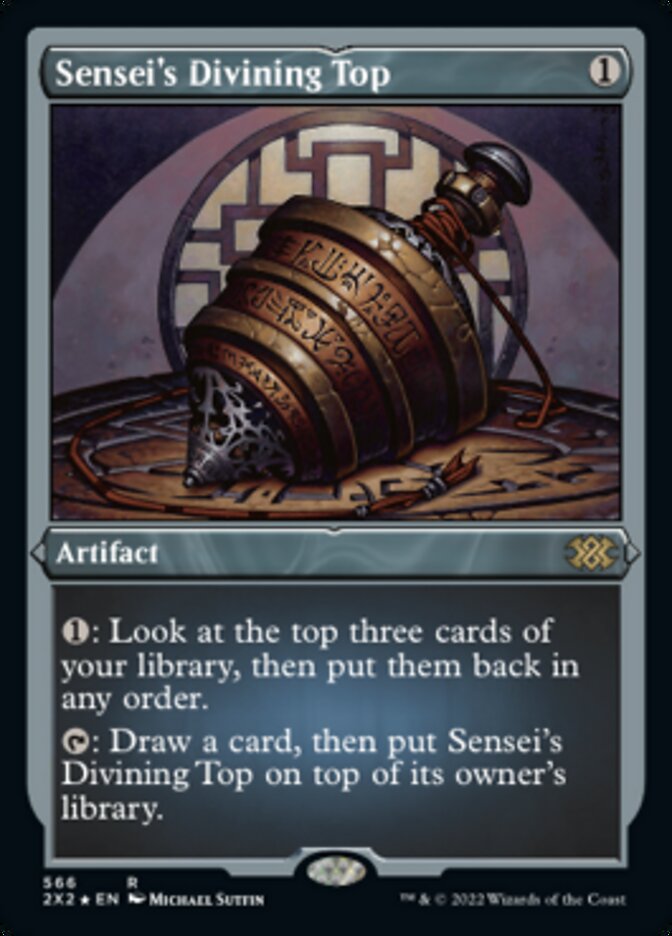 Sensei's Divining Top (Foil Etched) [Double Masters 2022] | The Time Vault CA