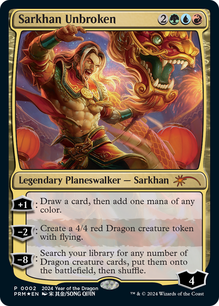 Sarkhan Unbroken (Year of the Dragon 2024) [Standard Showdown Promos] | The Time Vault CA