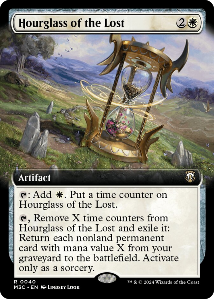 Hourglass of the Lost (Extended Art) (Ripple Foil) [Modern Horizons 3 Commander] | The Time Vault CA