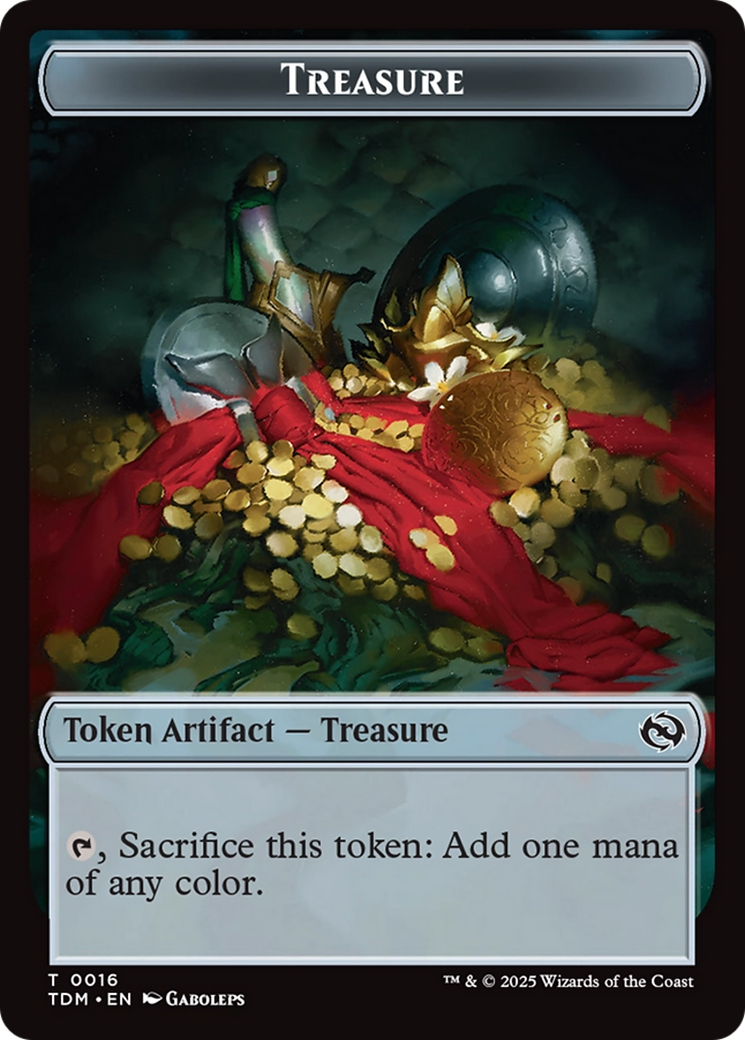 Treasure // Zombie Druid Double-Sided Token [Tarkir: Dragonstorm Tokens] | The Time Vault CA