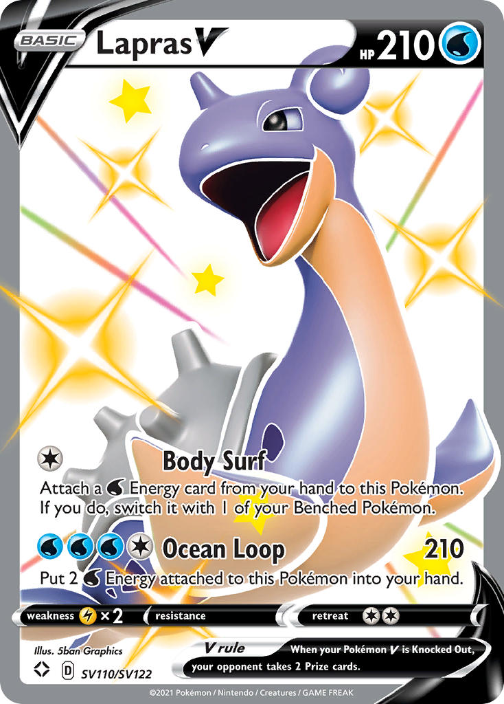 Lapras V (SV110/SV122) [Sword & Shield: Shining Fates] | The Time Vault CA