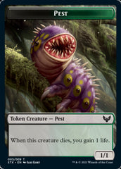 Fractal // Pest Double-Sided Token [Strixhaven: School of Mages Tokens] | The Time Vault CA