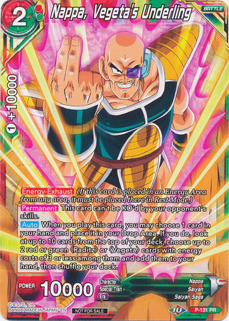 Nappa, Vegeta's Underling (Shop Tournament: Assault of Saiyans) (P-131) [Promotion Cards] | The Time Vault CA