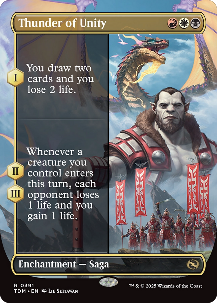 Thunder of Unity (Borderless) [Tarkir: Dragonstorm] | The Time Vault CA
