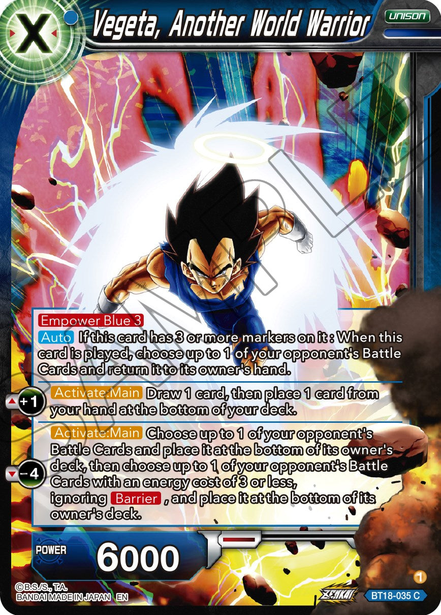 Vegeta, Another World Warrior (BT18-035) [Dawn of the Z-Legends] | The Time Vault CA
