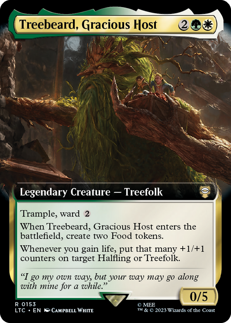 Treebeard, Gracious Host (Extended Art) [The Lord of the Rings: Tales of Middle-Earth Commander] | The Time Vault CA