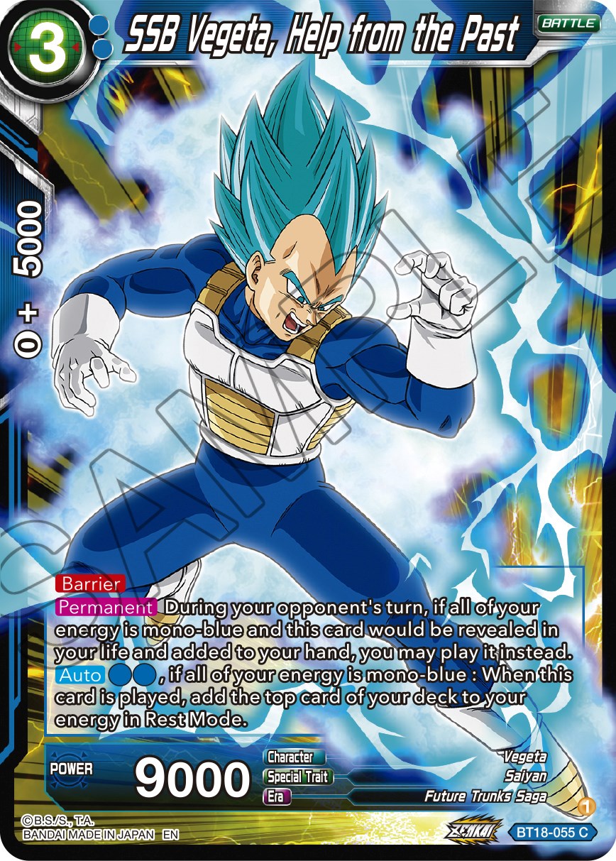 SSB Vegeta, Help from the Past (BT18-055) [Dawn of the Z-Legends] | The Time Vault CA