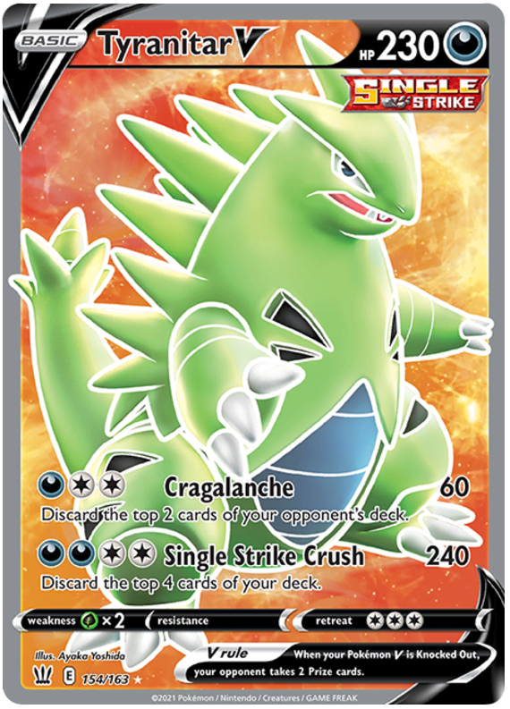 Tyranitar V (154/163) [Sword & Shield: Battle Styles] | The Time Vault CA