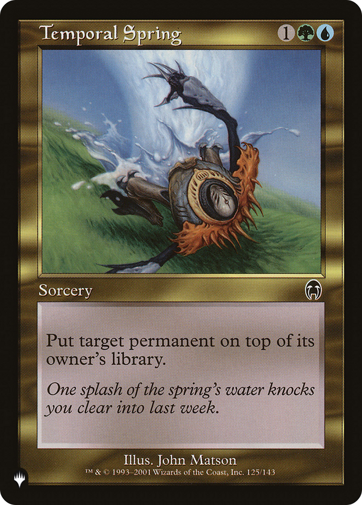 Temporal Spring [The List] | The Time Vault CA