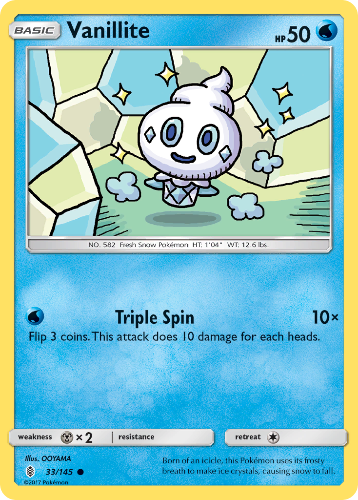 Vanillite (33/145) [Sun & Moon: Guardians Rising] | The Time Vault CA