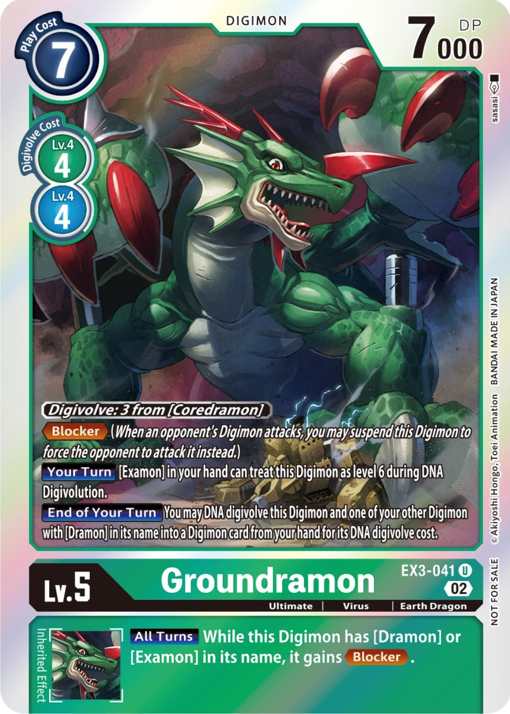 Groundramon [EX3-041] (Alternate Art) [Draconic Roar] | The Time Vault CA