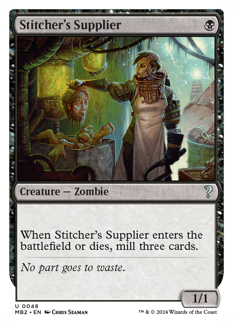 Stitcher's Supplier (White Border) [Mystery Booster 2] | The Time Vault CA