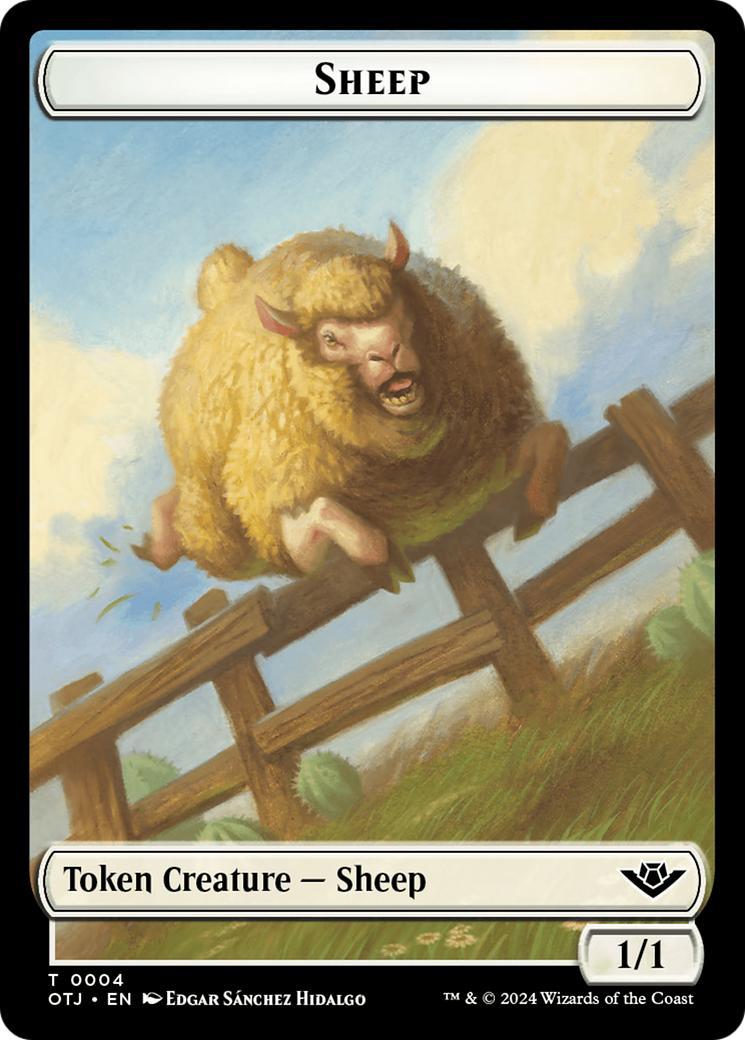 Sheep Token [Outlaws of Thunder Junction Tokens] | The Time Vault CA