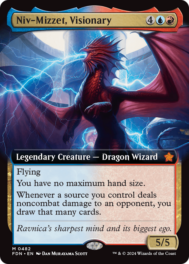 Niv-Mizzet, Visionary (Extended Art) [Foundations] | The Time Vault CA