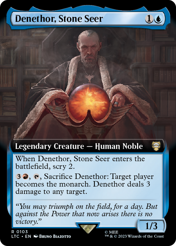 Denethor, Stone Seer (Extended Art) [The Lord of the Rings: Tales of Middle-Earth Commander] | The Time Vault CA