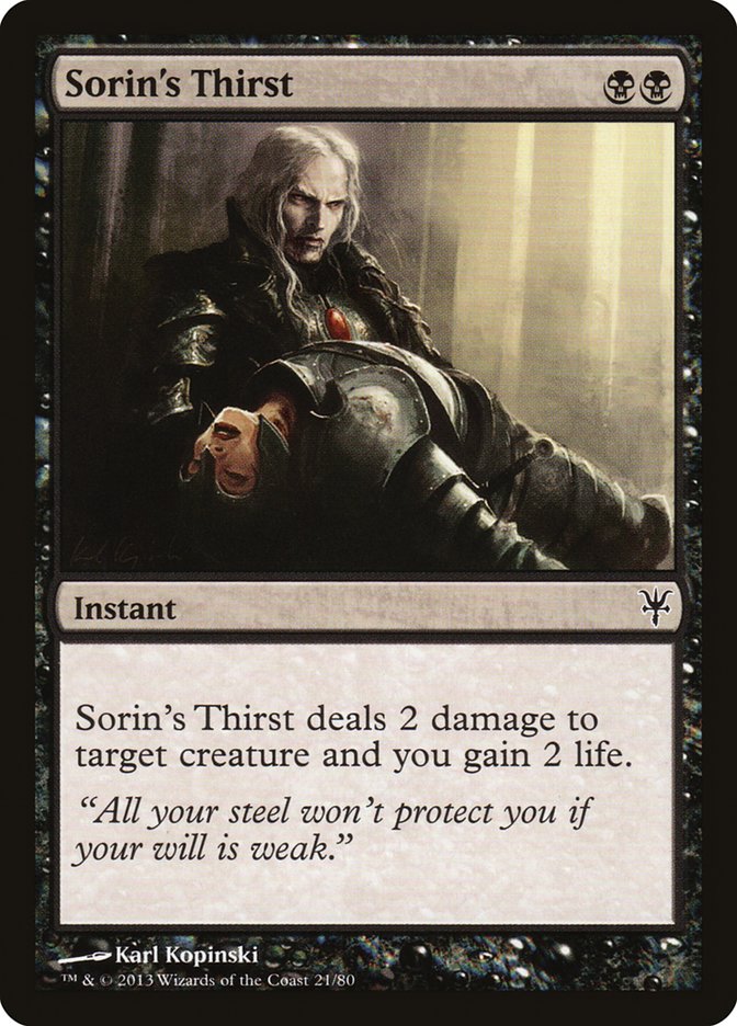 Sorin's Thirst [Duel Decks: Sorin vs. Tibalt] | The Time Vault CA