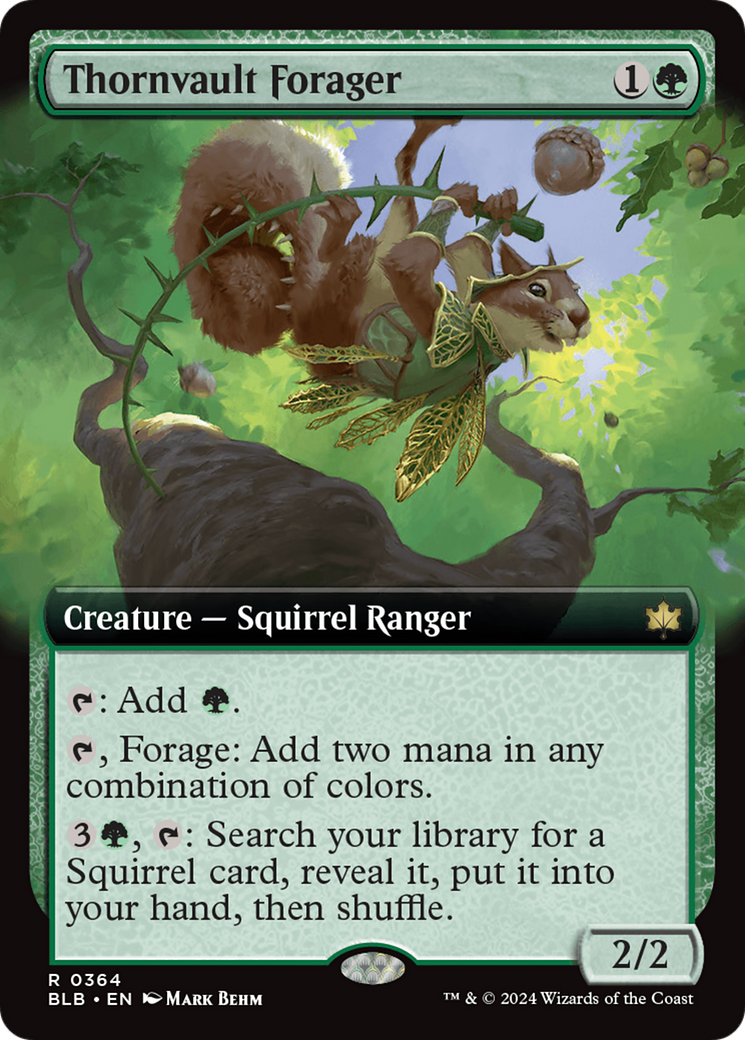 Thornvault Forager (Extended Art) [Bloomburrow] | The Time Vault CA