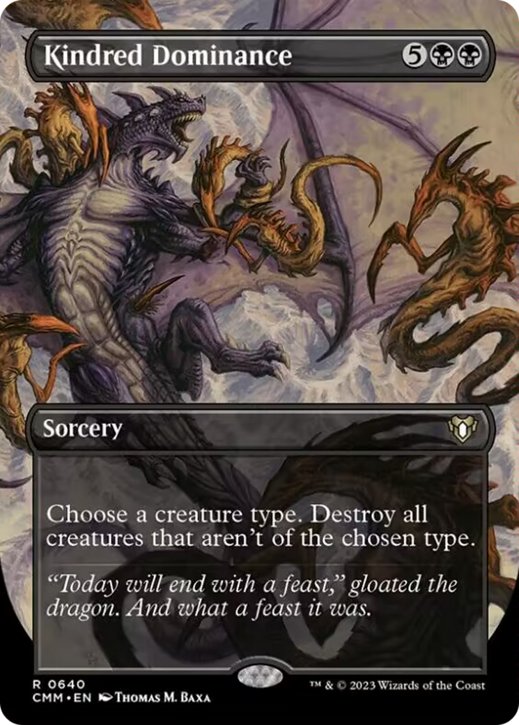 Kindred Dominance (Borderless Alternate Art) [Commander Masters] | The Time Vault CA