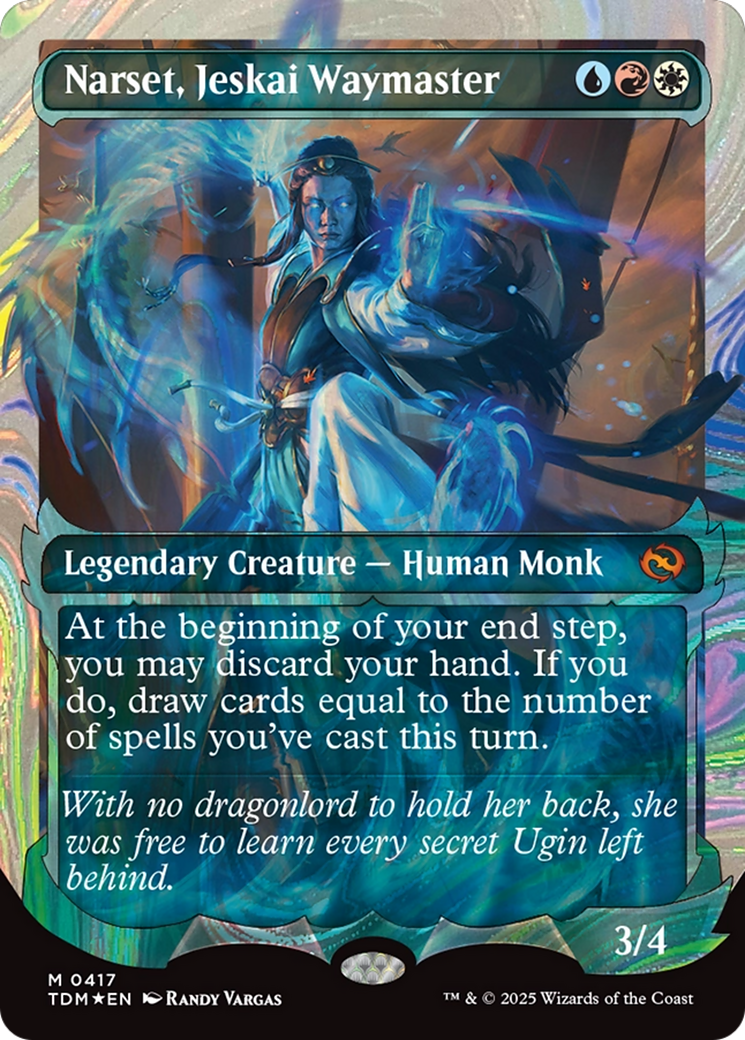 Narset, Jeskai Waymaster (Showcase) (Halo Foil) [Tarkir: Dragonstorm] | The Time Vault CA