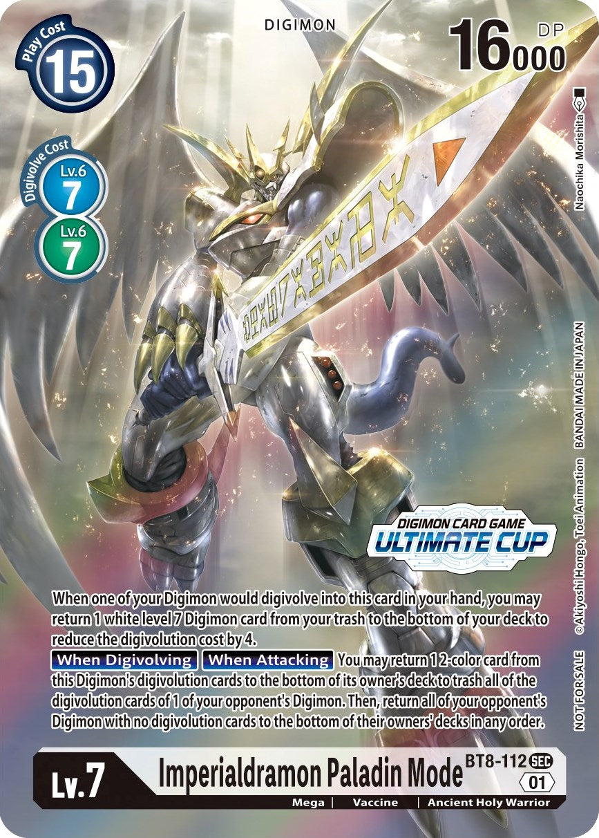 Imperialdramon Paladin Mode [BT8-112] (April Ultimate Cup 2022) [New Awakening Promos] | The Time Vault CA