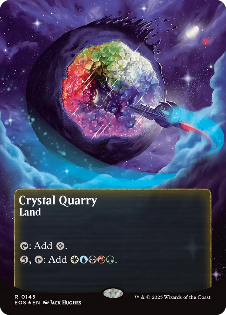 Crystal Quarry (0145) (Borderless) (Galaxy Foil) [Edge of Eternities: Stellar Sights] | The Time Vault CA