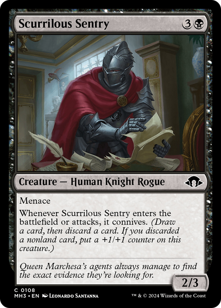 Scurrilous Sentry [Modern Horizons 3] | The Time Vault CA