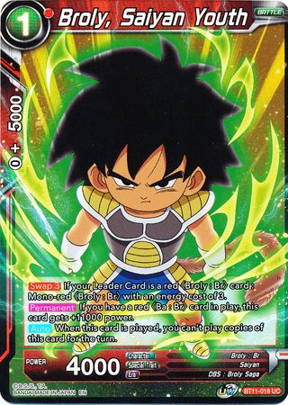 Broly, Saiyan Youth (BT11-018) [Vermilion Bloodline 2nd Edition] | The Time Vault CA