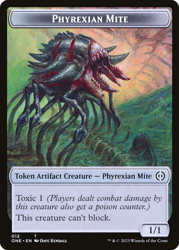 Phyrexian Mite (012) // Drone Double-Sided Token [Phyrexia: All Will Be One Tokens] | The Time Vault CA