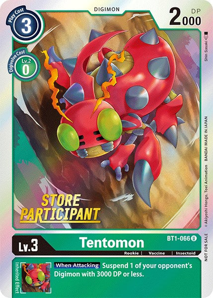 Tentomon [BT1-066] (Store Participant) [Release Special Booster Promos] | The Time Vault CA