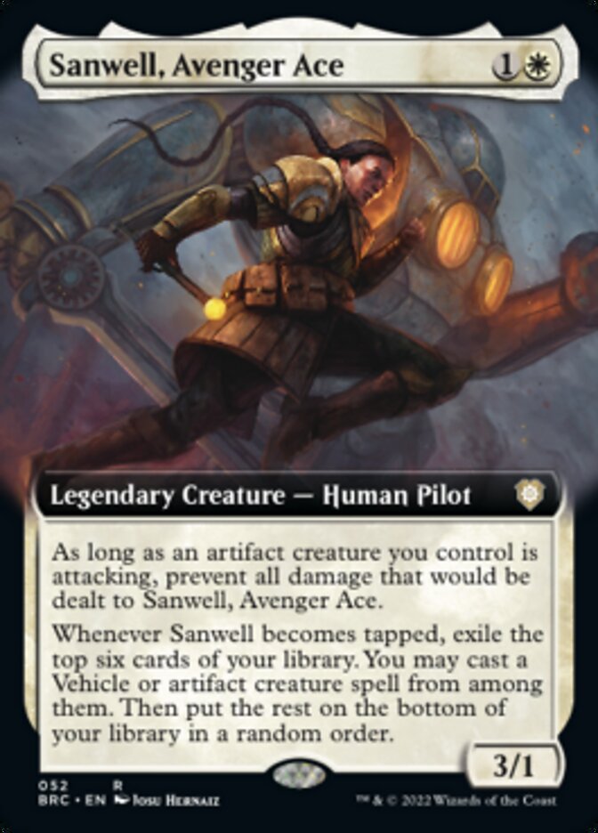 Sanwell, Avenger Ace (Extended Art) [The Brothers' War Commander] | The Time Vault CA